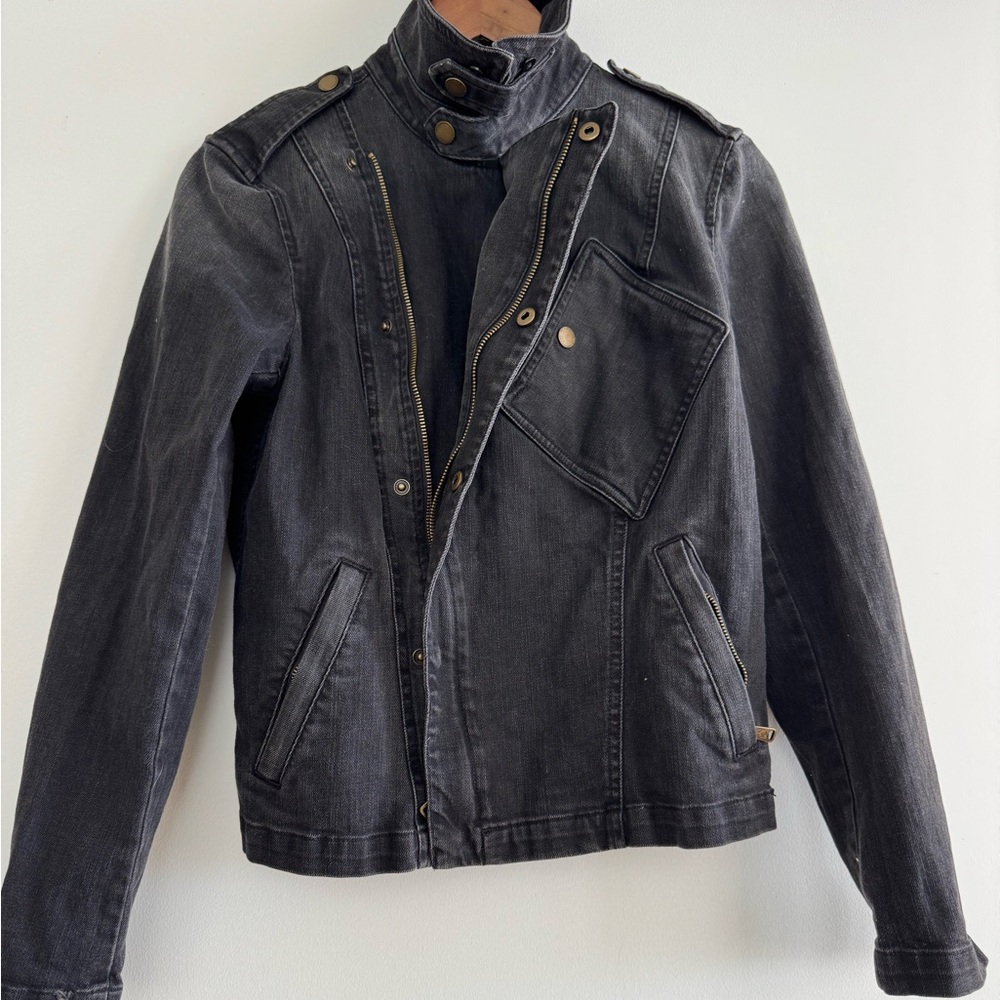 Ralph Lauren Black Washed Denim Jean Jacket